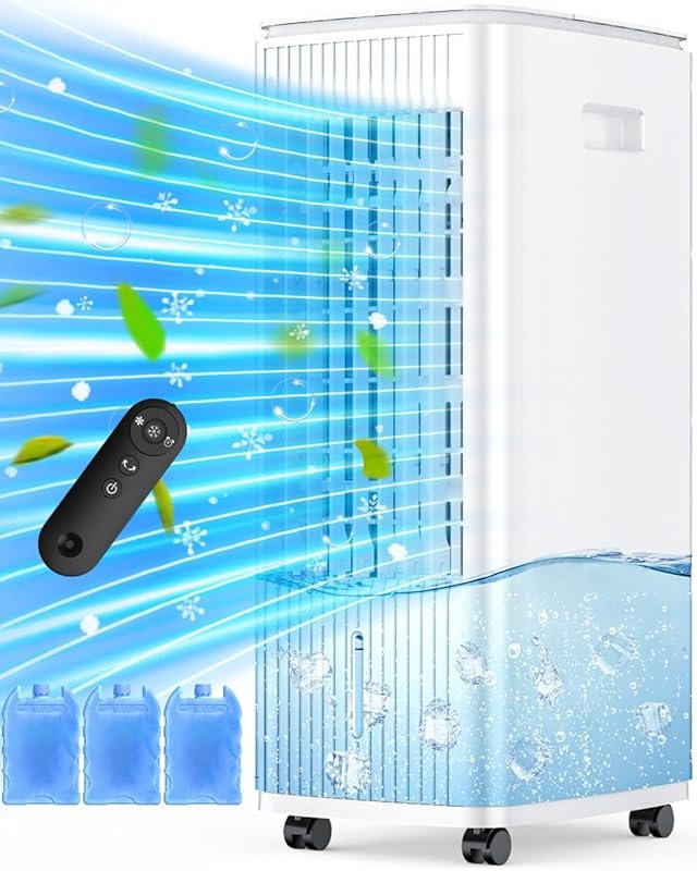 Windowless Air Conditioner with Double Tanks for 16-Hour Cooling, Remo