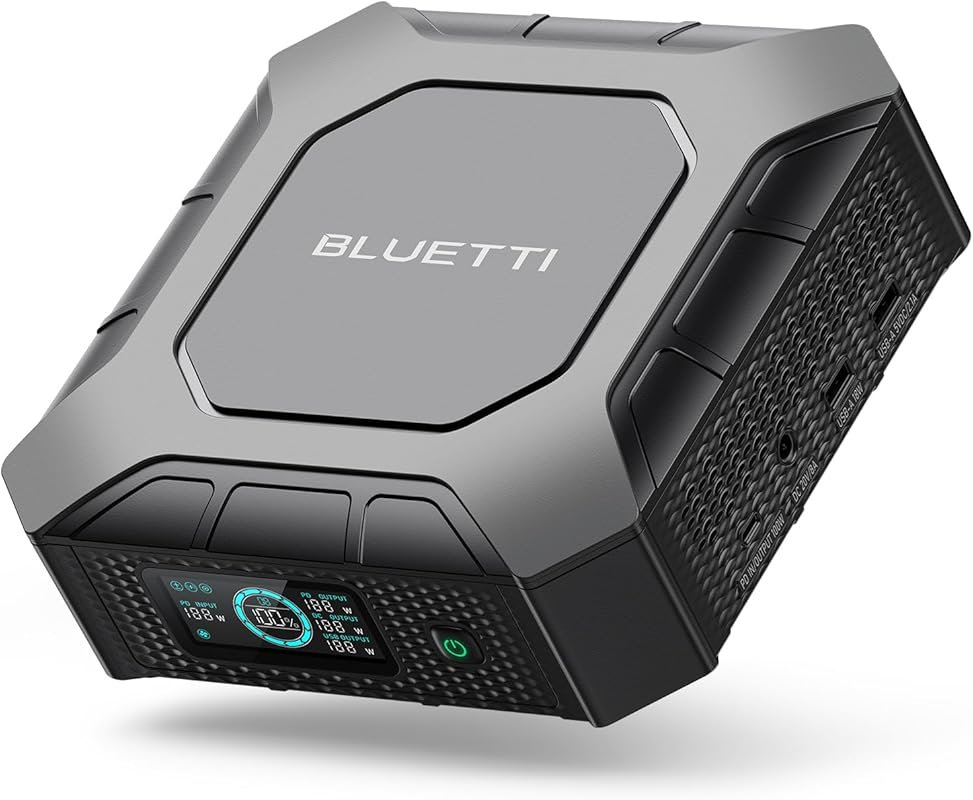 The BLUETTI X20 is a 153.6Wh portable power bank battery for laptops.