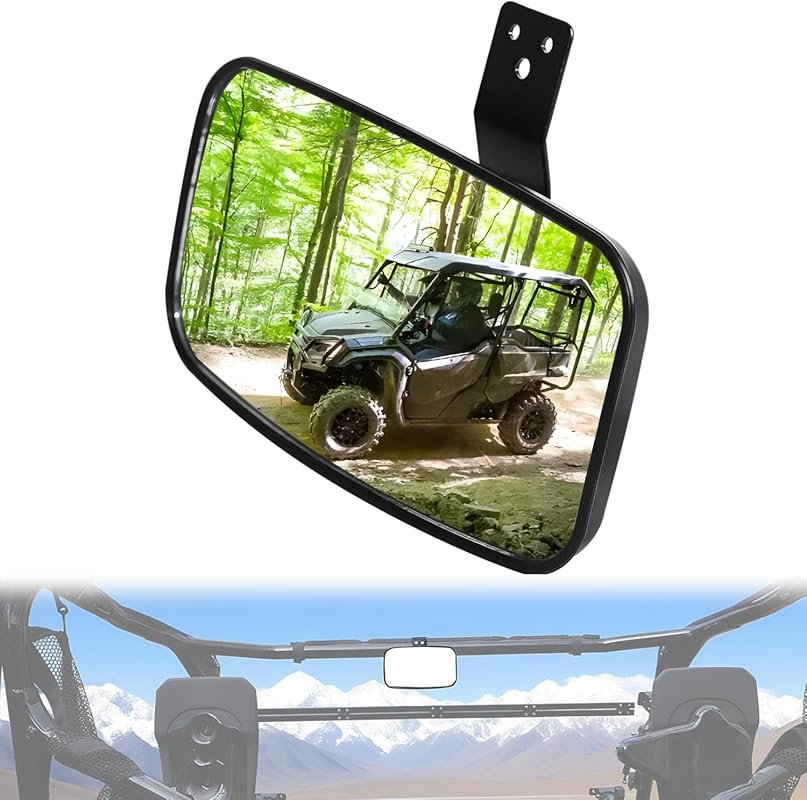 Adjustable Convex Center Rear View Mirror for Honda Pioneer 1000 UTVs 
