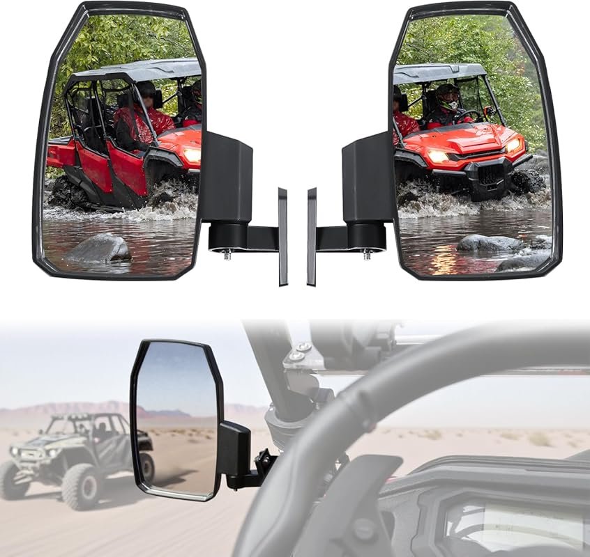 Adjustable Foldable Side Rearview Mirrors with Bracket for Honda Pione