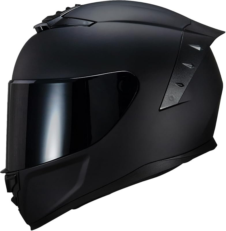 MG611 Model Full Face Motorcycle Racing Helmet with Black Visor for Adults