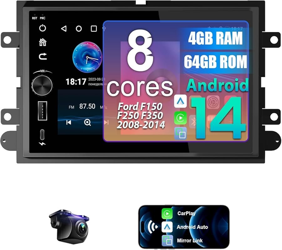 8 Core 4+64G Car Radio for Ford F150 2004