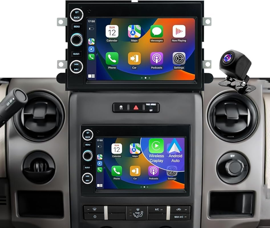 Car Stereo for Ford F350 with 7-Inch Touchscreen, Wireless CarPlay, An