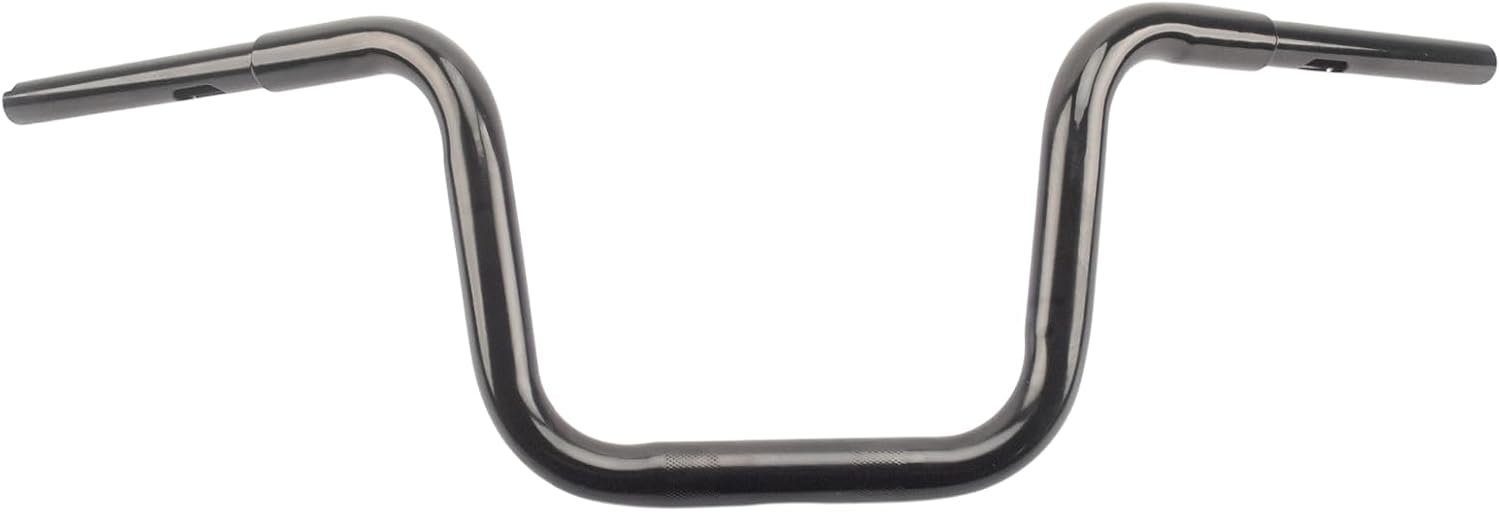Gloss Black Ape Hanger Handlebar with 10-Inch Rise and 1-1/4-Inch Diam