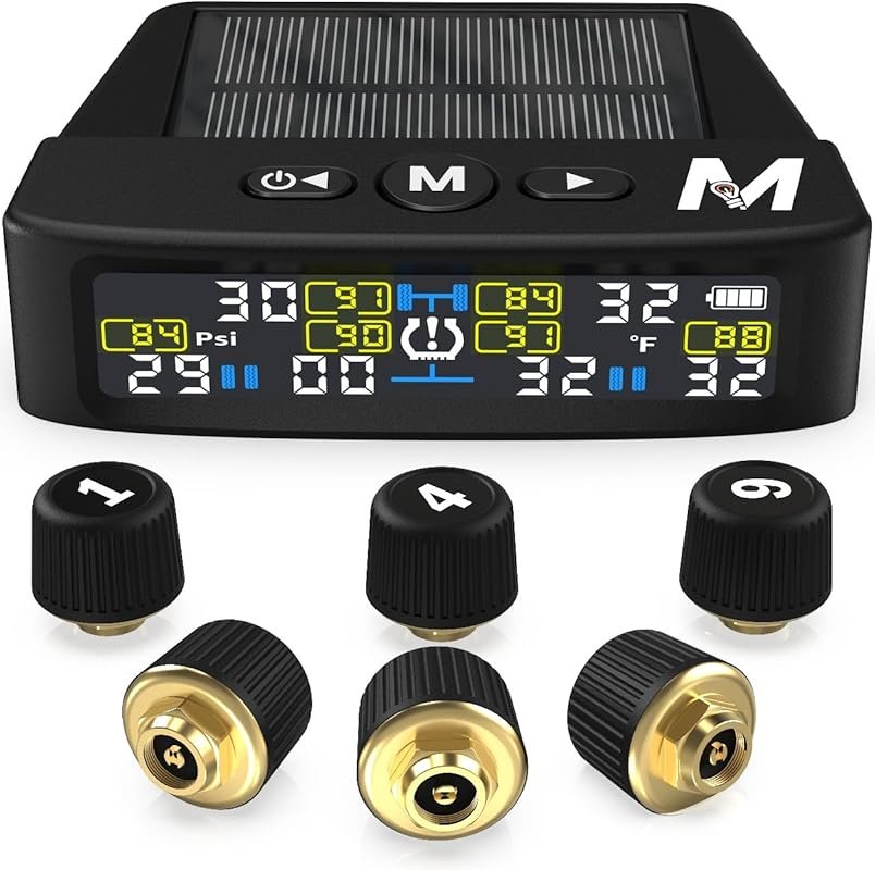 Marcala Trailer TPMS with Six Sensors, Solar Charging, and a Fifty-Foo