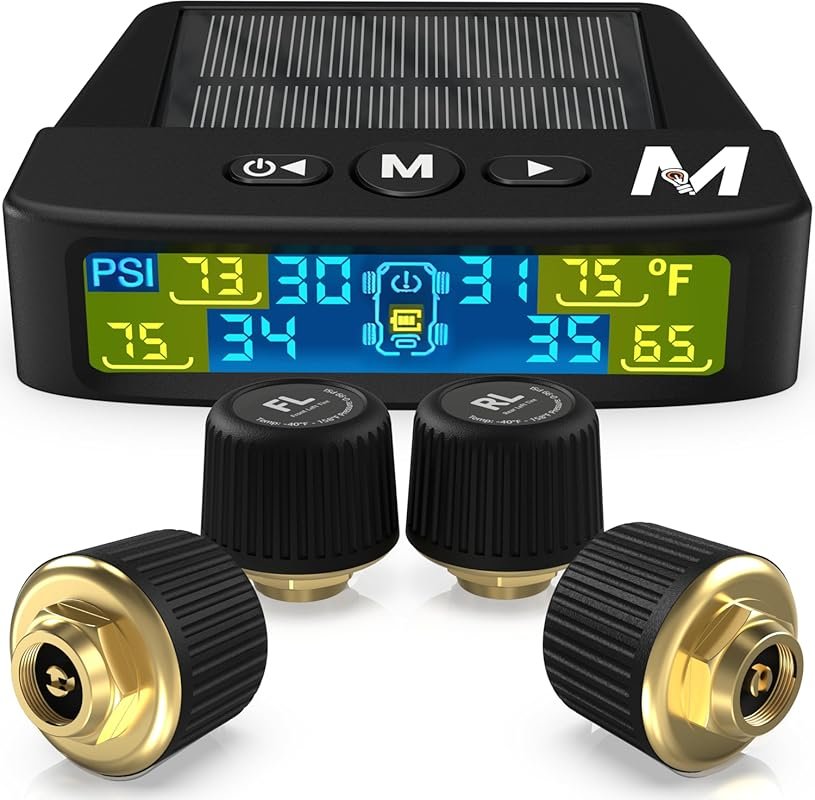 Aftermarket TPMS: Solar Charged, 4 Sensors, 50ft Extended Range, 6 Ala