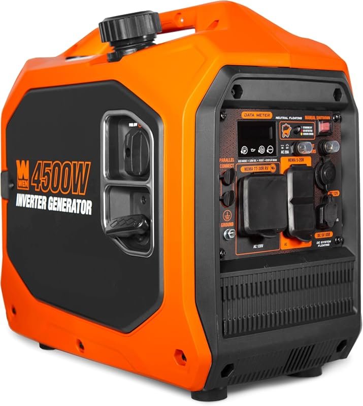WEN 4500-Watt Inverter Generator, RV-Ready, Quiet, Portable, and Light