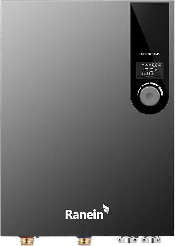 Ranein Gen II 18kW 240V Electric Tankless Water Heater with Temperatur