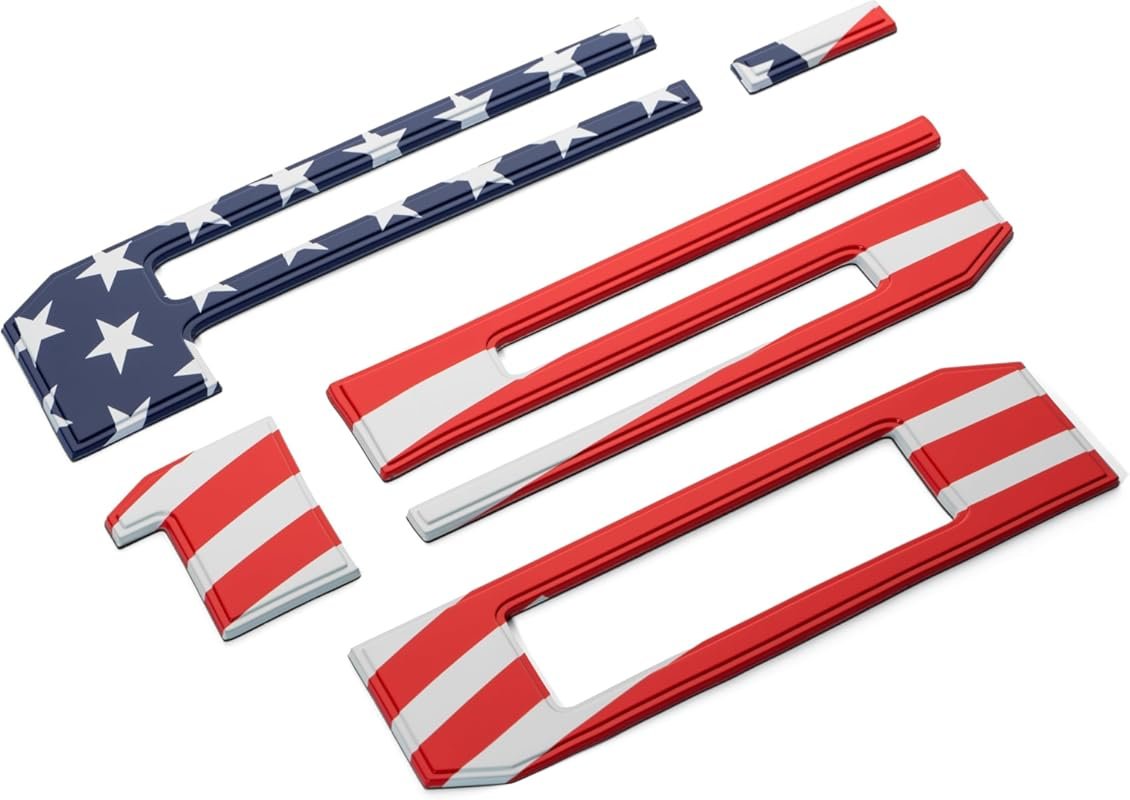 Tailgate Letter Insert Kit for Ford F-150 2021-2026 with Red White Blu