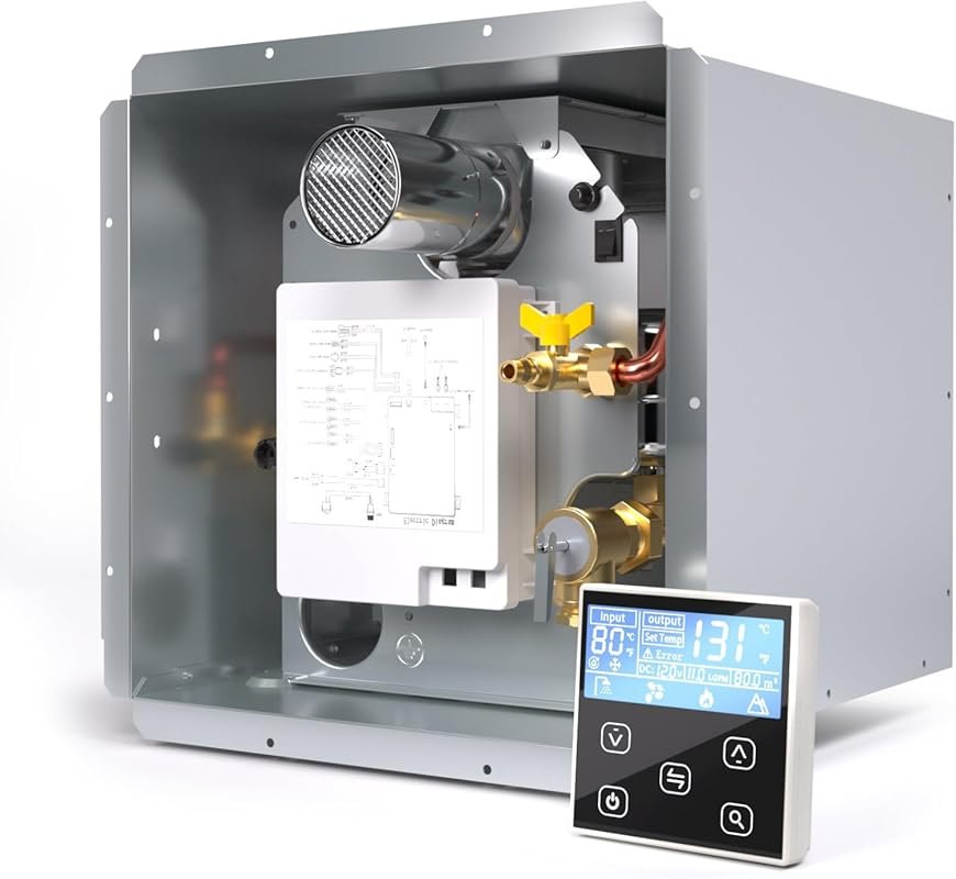 Hillhub RV Tankless Water Heater with 65,000 BTU Propane for On-Demand