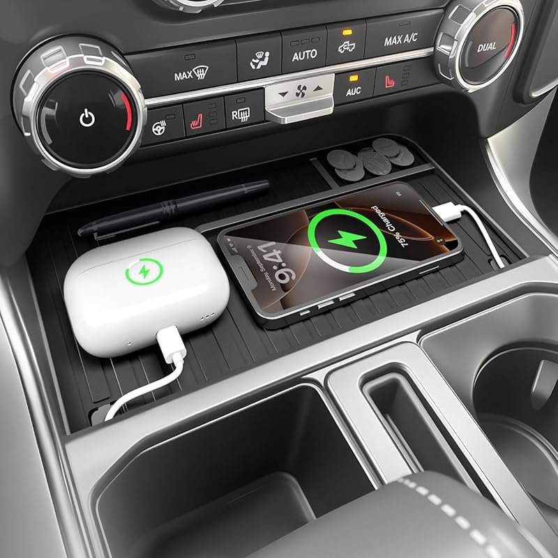 Double-Layer Center Console Organizer for Ford F150 2021-2026 and Ligh