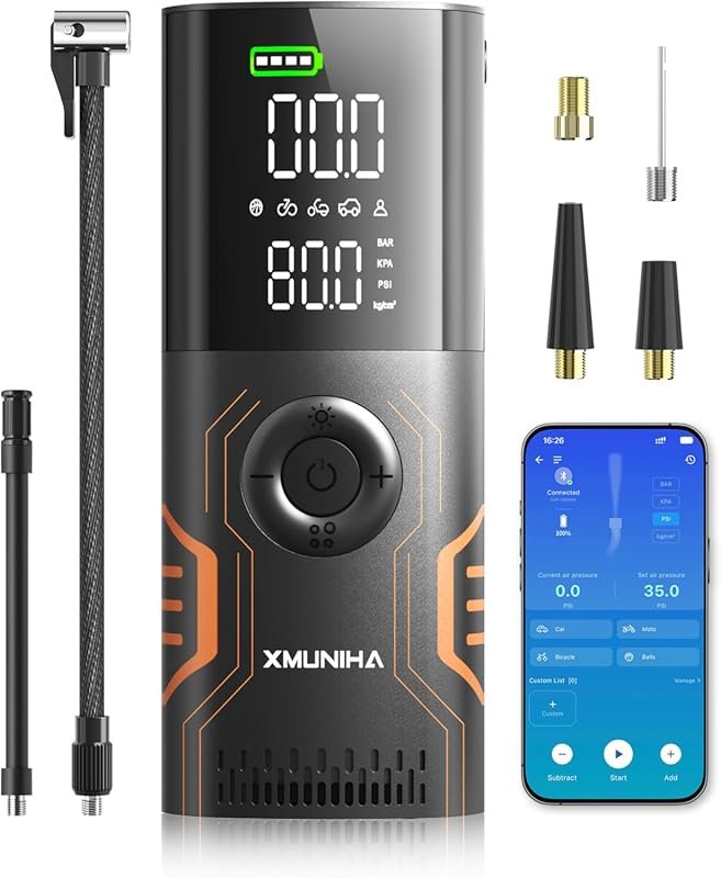 Portable Cordless Digital Tire Inflator Air Compressor with Pressure G