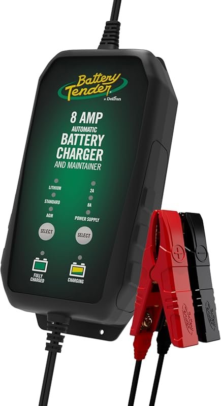 Battery Tender Power Tender 8AMP/2AMP Fast Charging Weather-Resistant 