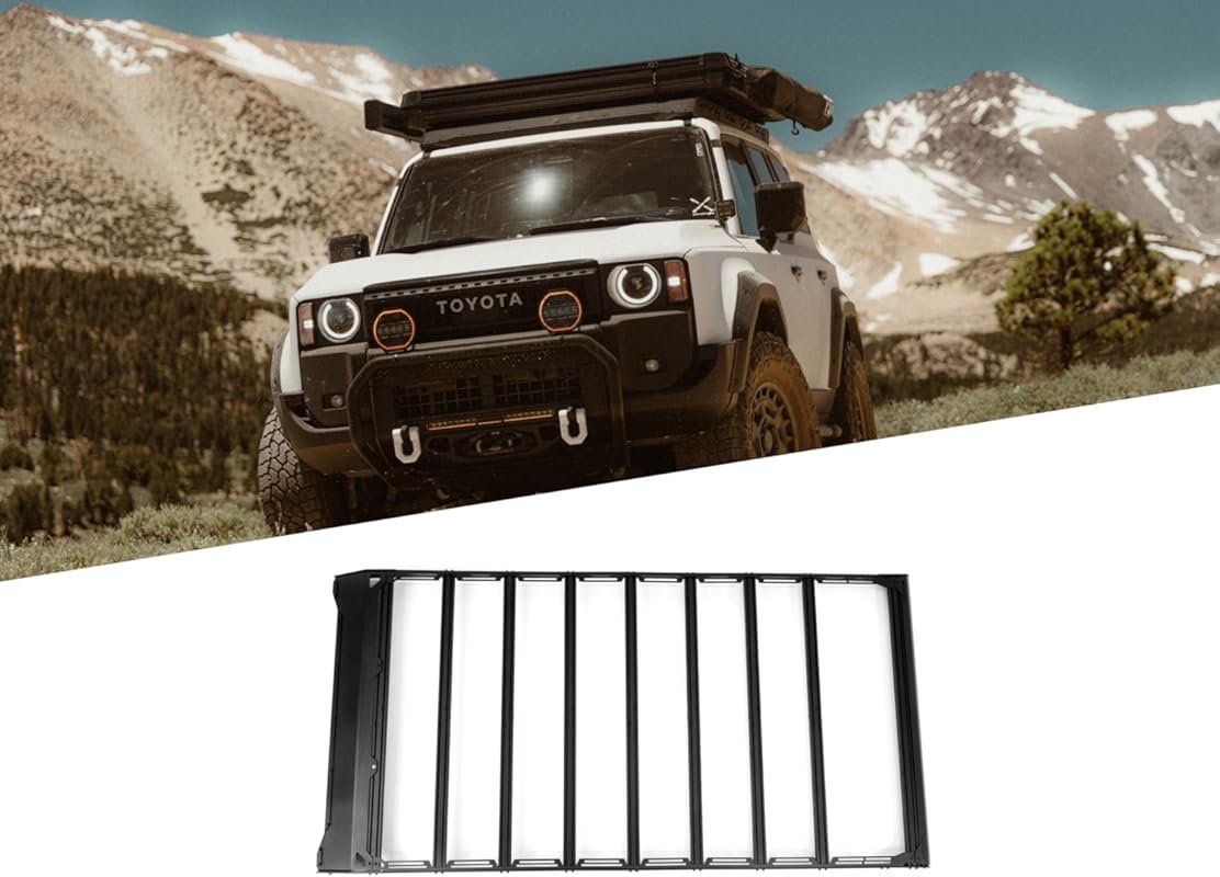 DV8 Offroad Low-Profile Aluminum Roof Rack for the Toyota Land Cruiser