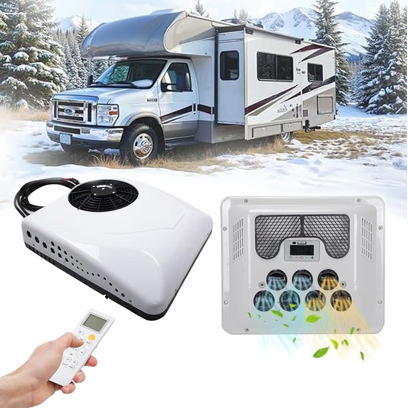 12V 15000 BTU Non-Ducted Rooftop RV Air Conditioner with Heat Pump and