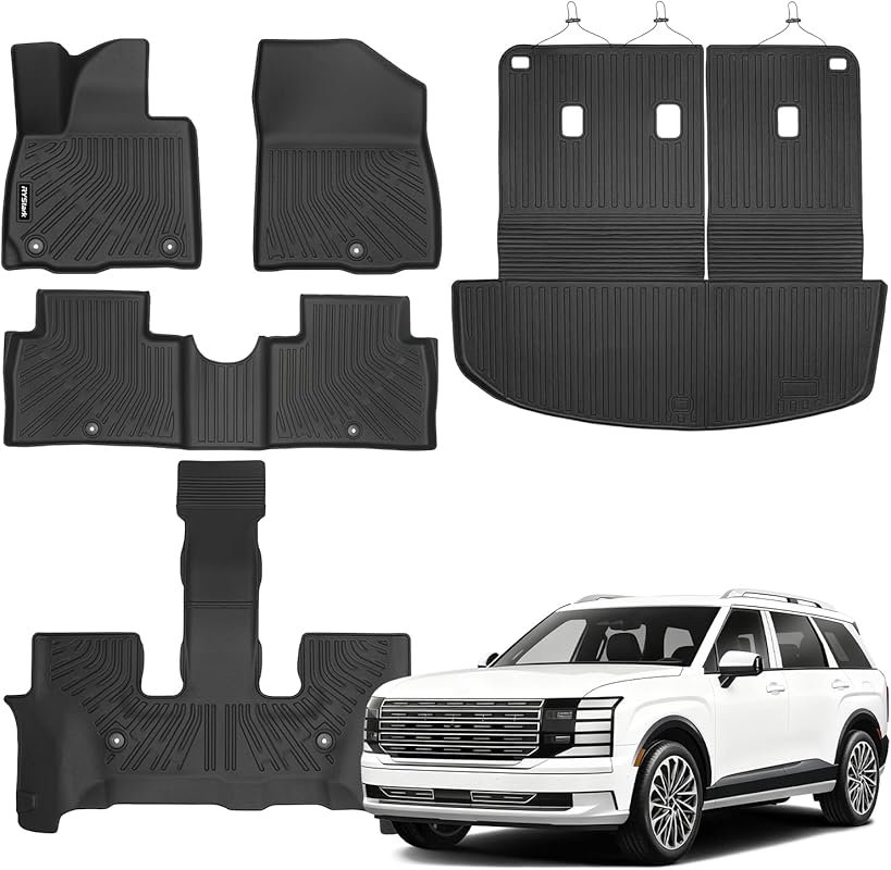 All Weather TPE Floor Mats and Cargo Liner for 2026 Hyundai Palisade G