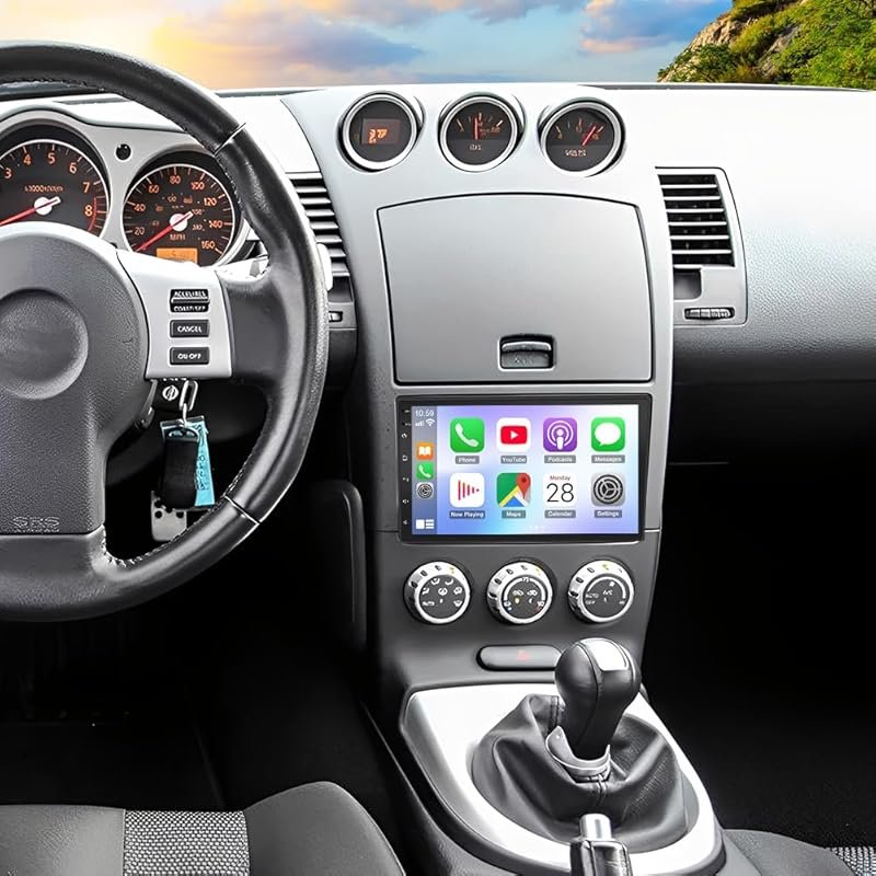 7-Inch Android 14 Car Stereo for Nissan 350Z with Wireless CarPlay, An