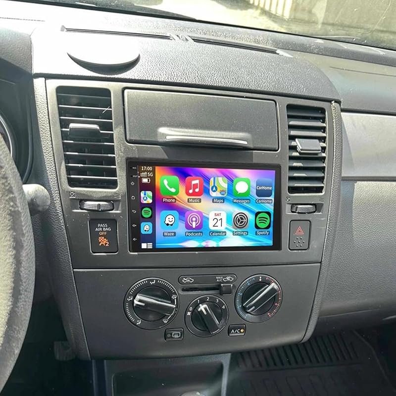 7-Inch Android 13 Car Stereo for 2007-2011 Nissan Versa with CarPlay a