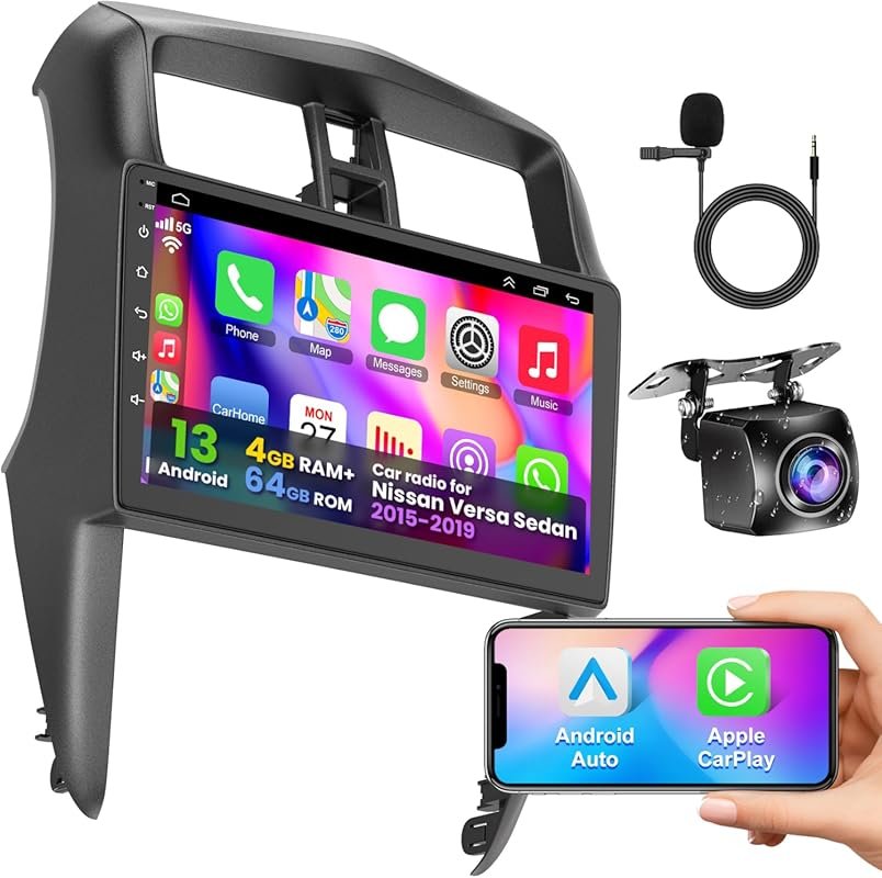 10-Inch Car Stereo for Nissan Versa Sedan 2015-2019 with Wireless CarP