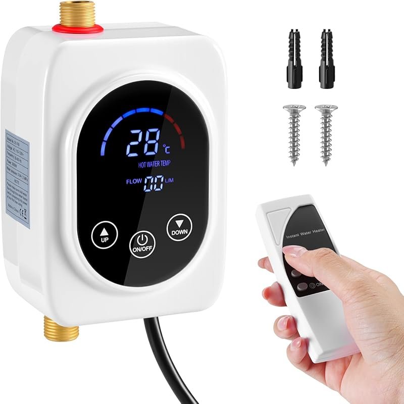 3000W 110V Electric Tankless Water Heater with Adjustable Temperature