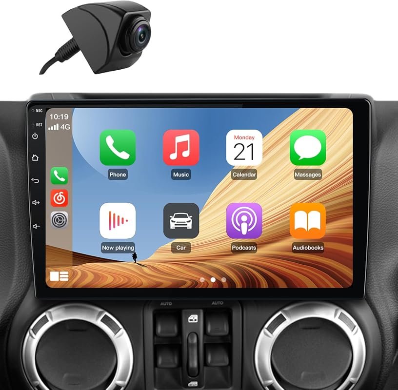 Android 13 Car Stereo with CarPlay and Android Auto for Jeep Wrangler 