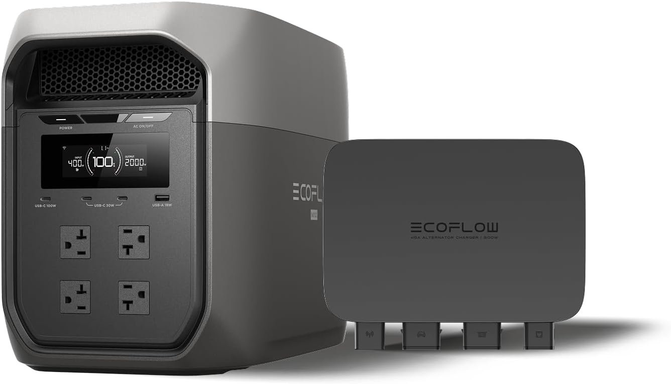 ECOFLOW DELTA 3 MAX Portable Power Station with 3400W X-Boost Output f