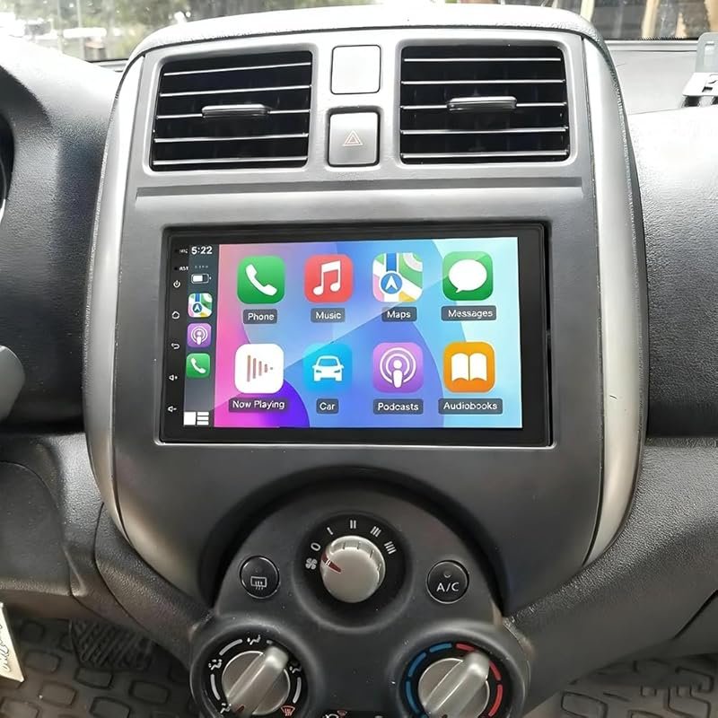 7-Inch Double Din Car Stereo for 2012-2019 Nissan Versa with Backup Ca