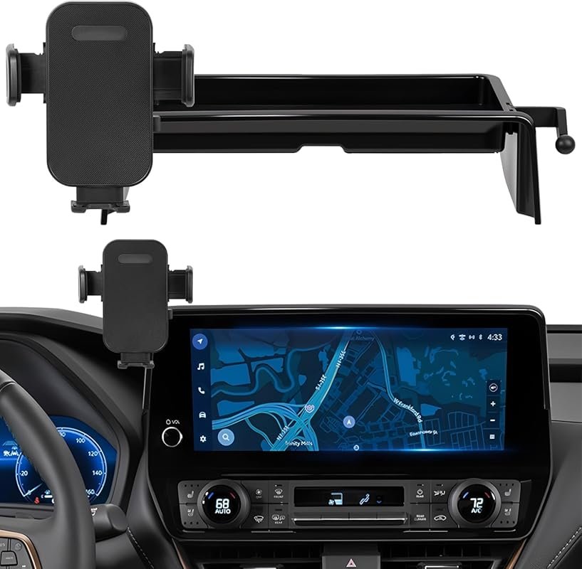 Phone Holder for Toyota Grand Highlander 2024-2026 with DashTray Stora