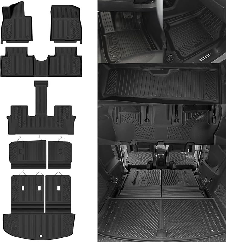 All Weather Floor Mats for 2026 Hyundai Palisade Hybrid with Trunk Mat