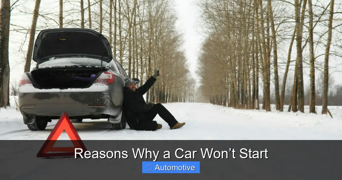 Reasons Why a Car Won’t Start