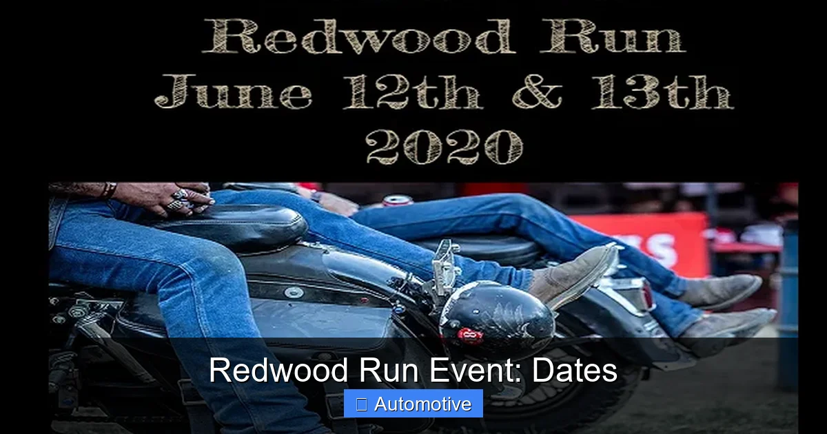 Redwood Run Event: Dates