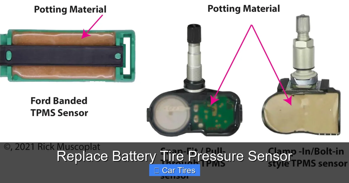 Replace Battery Tire Pressure Sensor