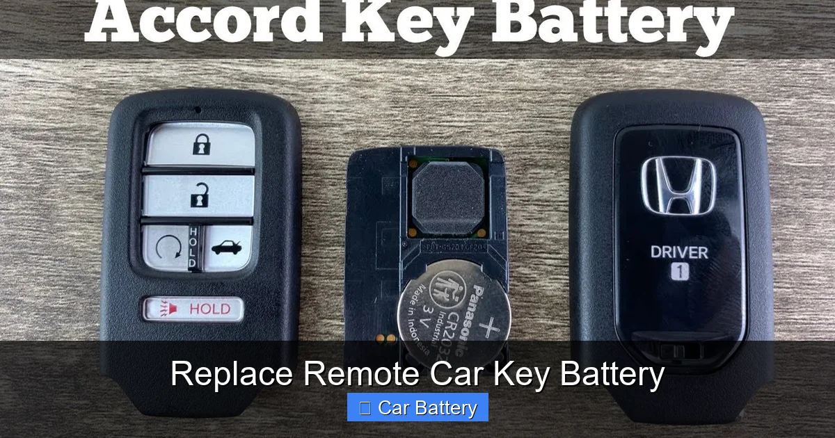 Replace Remote Car Key Battery