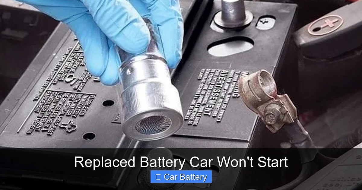 Replaced Battery Car Won't Start