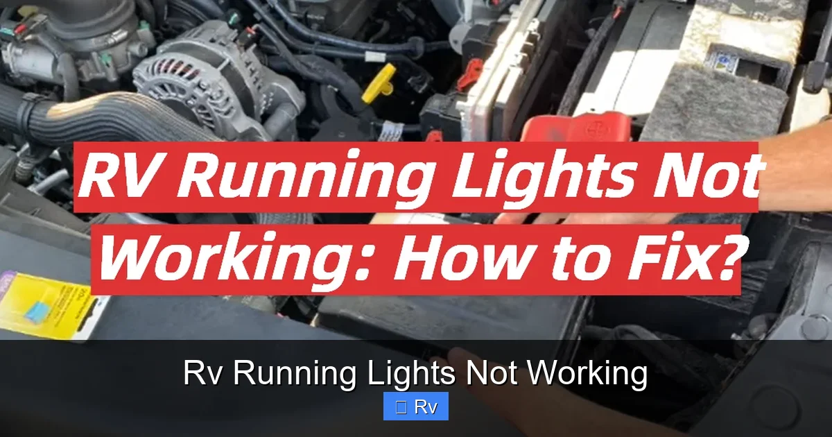 Rv Running Lights Not Working