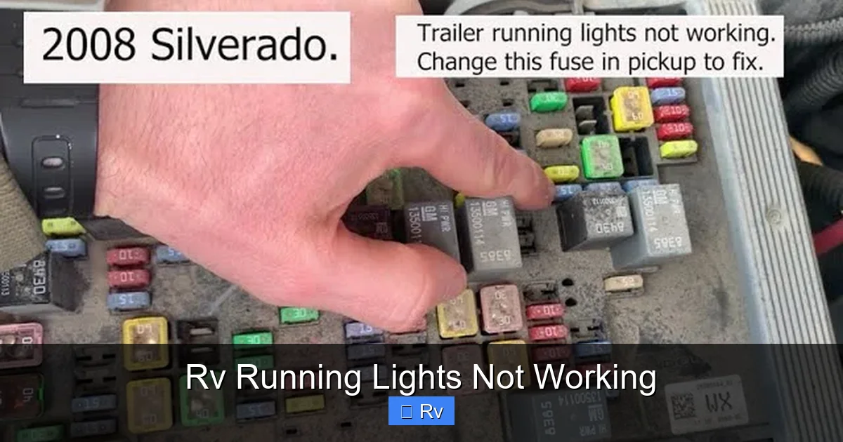 Rv Running Lights Not Working