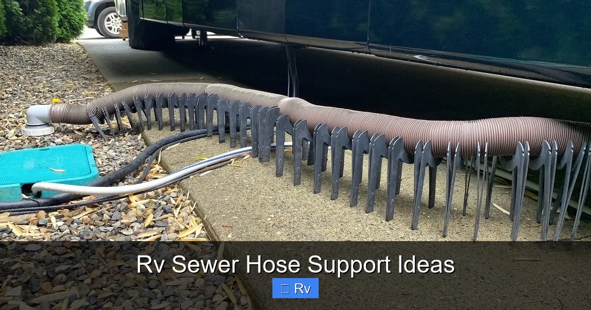 Rv Sewer Hose Support Ideas