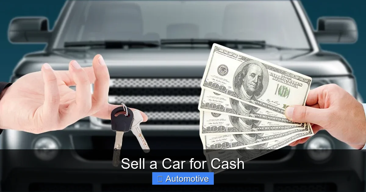 Sell a Car for Cash