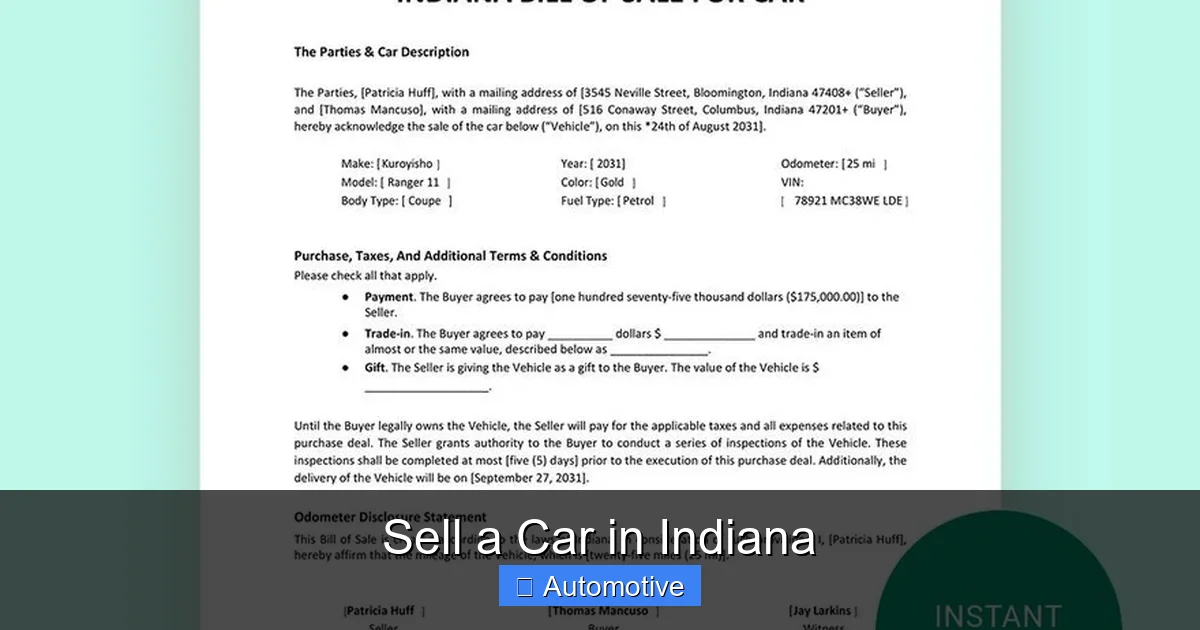 Sell a Car in Indiana