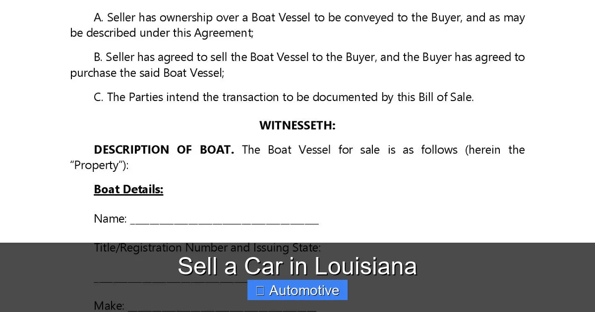 Sell a Car in Louisiana