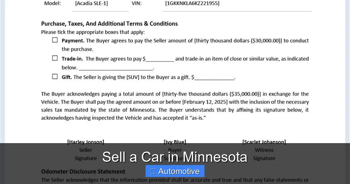 Sell a Car in Minnesota