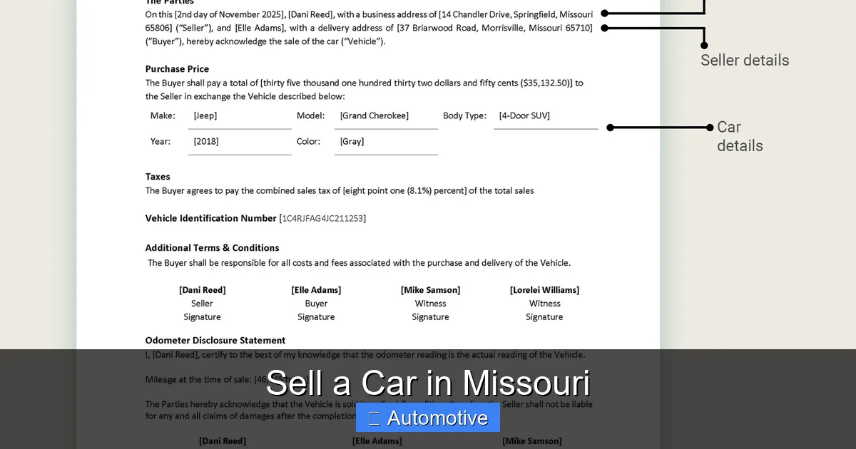 Sell a Car in Missouri