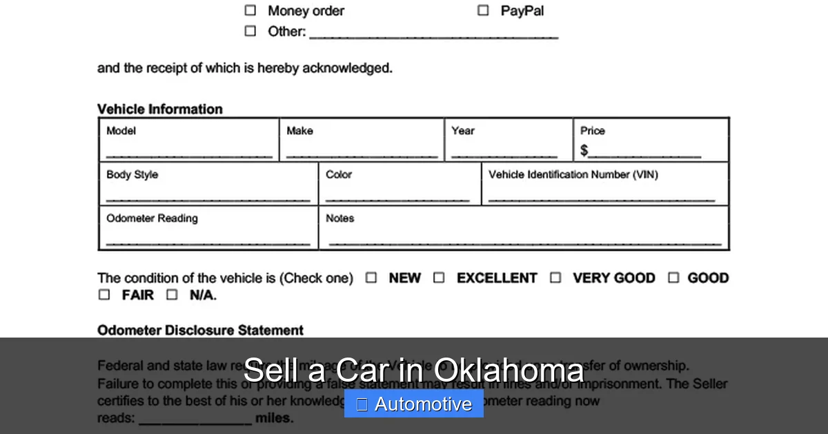 Sell a Car in Oklahoma