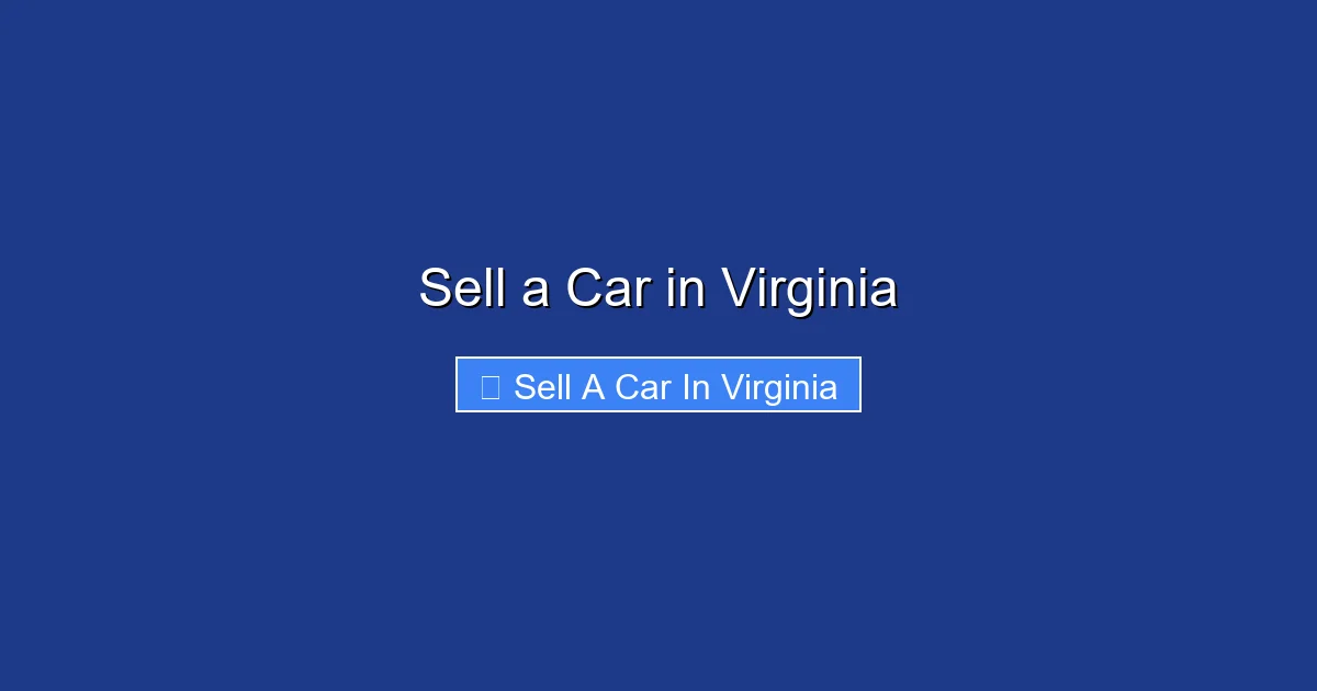 Sell a Car in Virginia