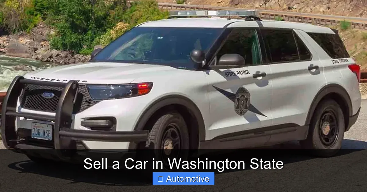 Sell a Car in Washington State
