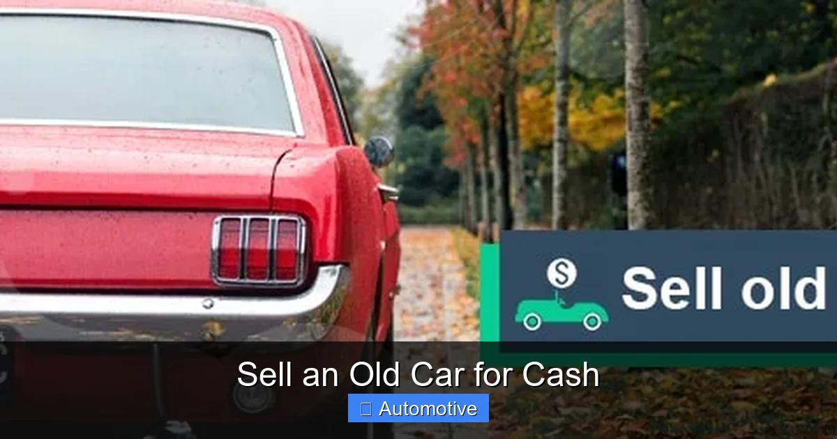 Sell an Old Car for Cash