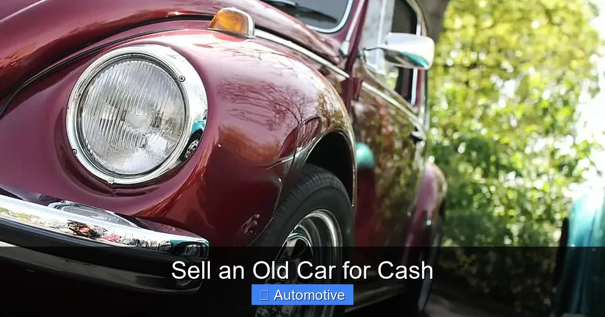 Sell an Old Car for Cash