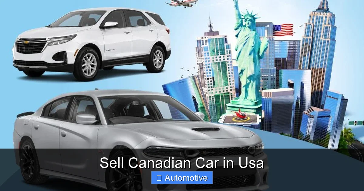 Sell Canadian Car in Usa