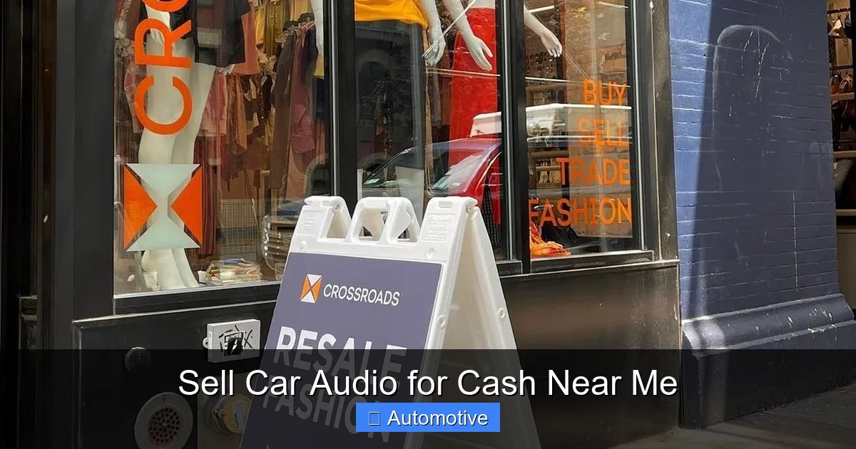 Sell Car Audio for Cash Near Me