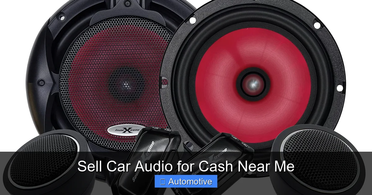 Sell Car Audio for Cash Near Me